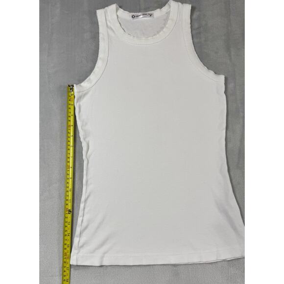 Crown Jewel White Ribbed Cotton Tank Top Women’s M Made in USA - Picture 5 of 10